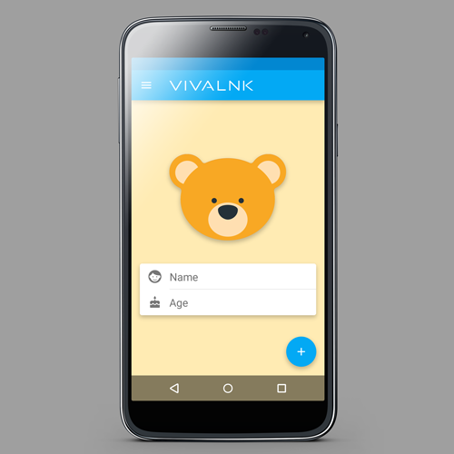 Rendering of a mobile phone with an app's onboarding screen visible